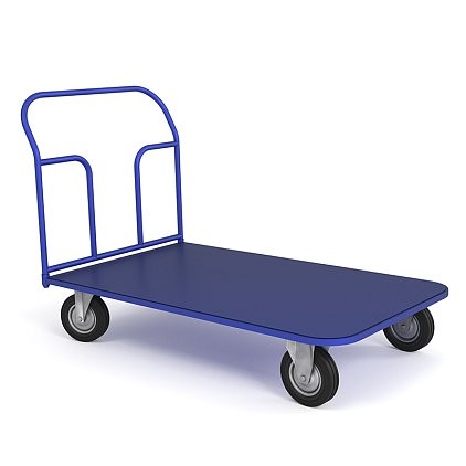 Тележка платформенная ТП 7 (г/п 550 кг, 1400x800 мм, колеса литая протекторная резина 200 мм) купить в Уфе