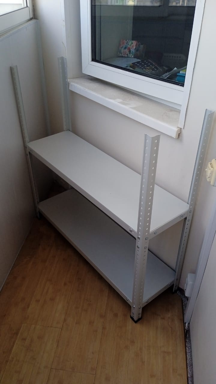 Стеллаж металлический 1000х1000х300 2 полки Стеллаж металлический 1000х1000х300 2 полки